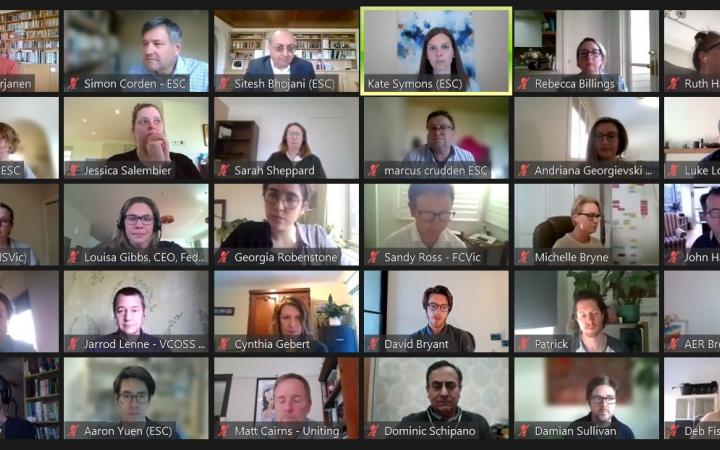 Screenshot of attendees at community roundtable 10 on 9 September 2021